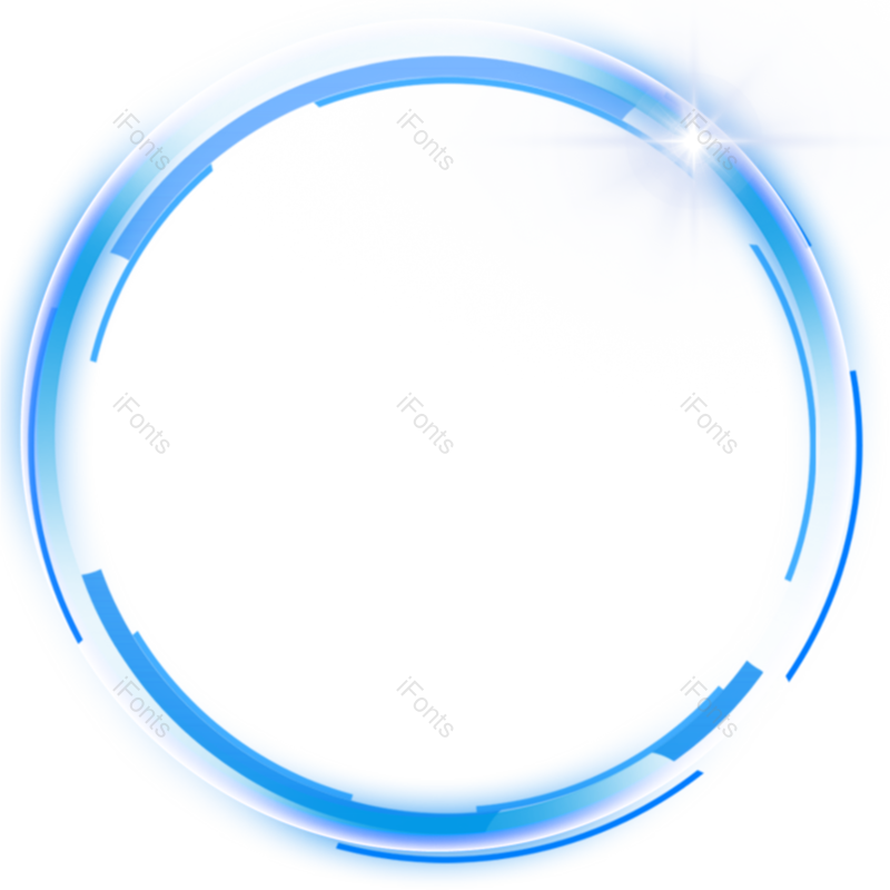 光效图片,光圈元素,科技感PNG,蓝色光免抠素材